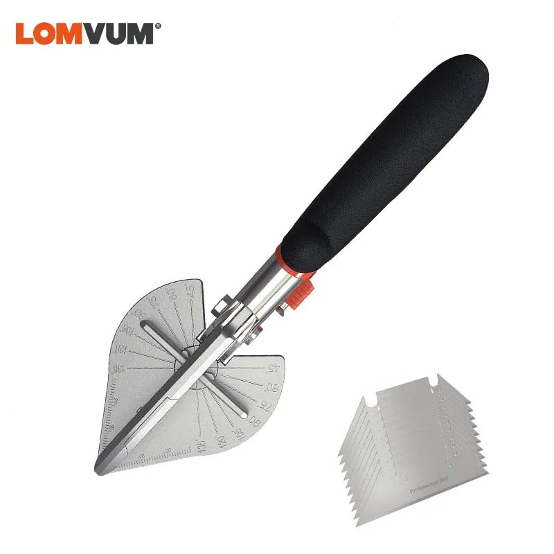 LOMUM Angle Shear 45-135° 10pcs Blade Pipe Shear Multi Scissor Wire PVC/PE Plastic Hose Miter Cutter Housework Plumbing Tool