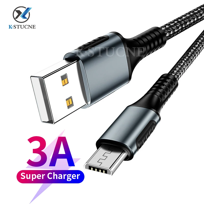 Кабель Micro USB KSTUCNE Шнур usb для быстрой зарядки Samsung S7 Xiaomi Redmi Note 5 Pro кабель телефона