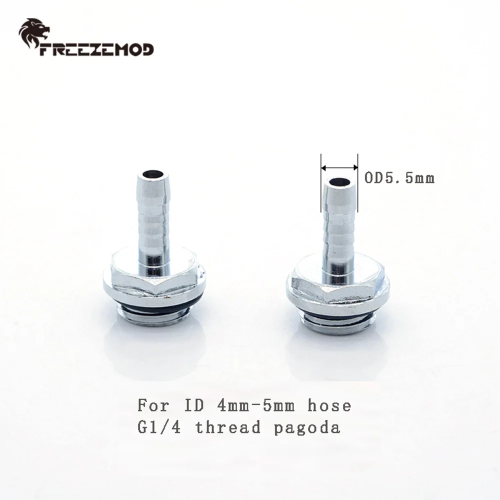 FREEZEMOD тонкий фитинг в виде пагоды OD5.5/7 6/9 3/11 мм мягкий трубчатый G1/4 шланг из ПВХ 4-5