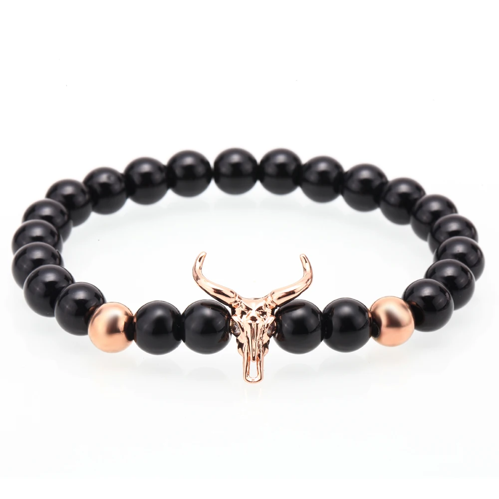 Очаровательный браслет для мужчин золотые браслеты женщин натуральный камень