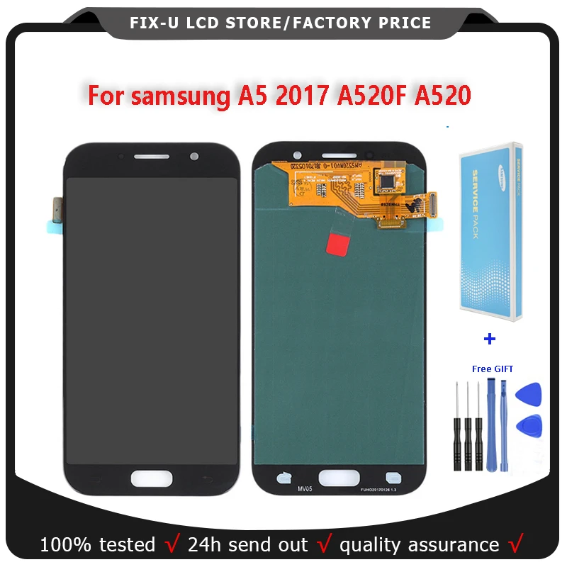 A5 SM A520F A520 ЖК экран и дигитайзер в сборе с экраном яркости IC для Samsung Galaxy|Экраны