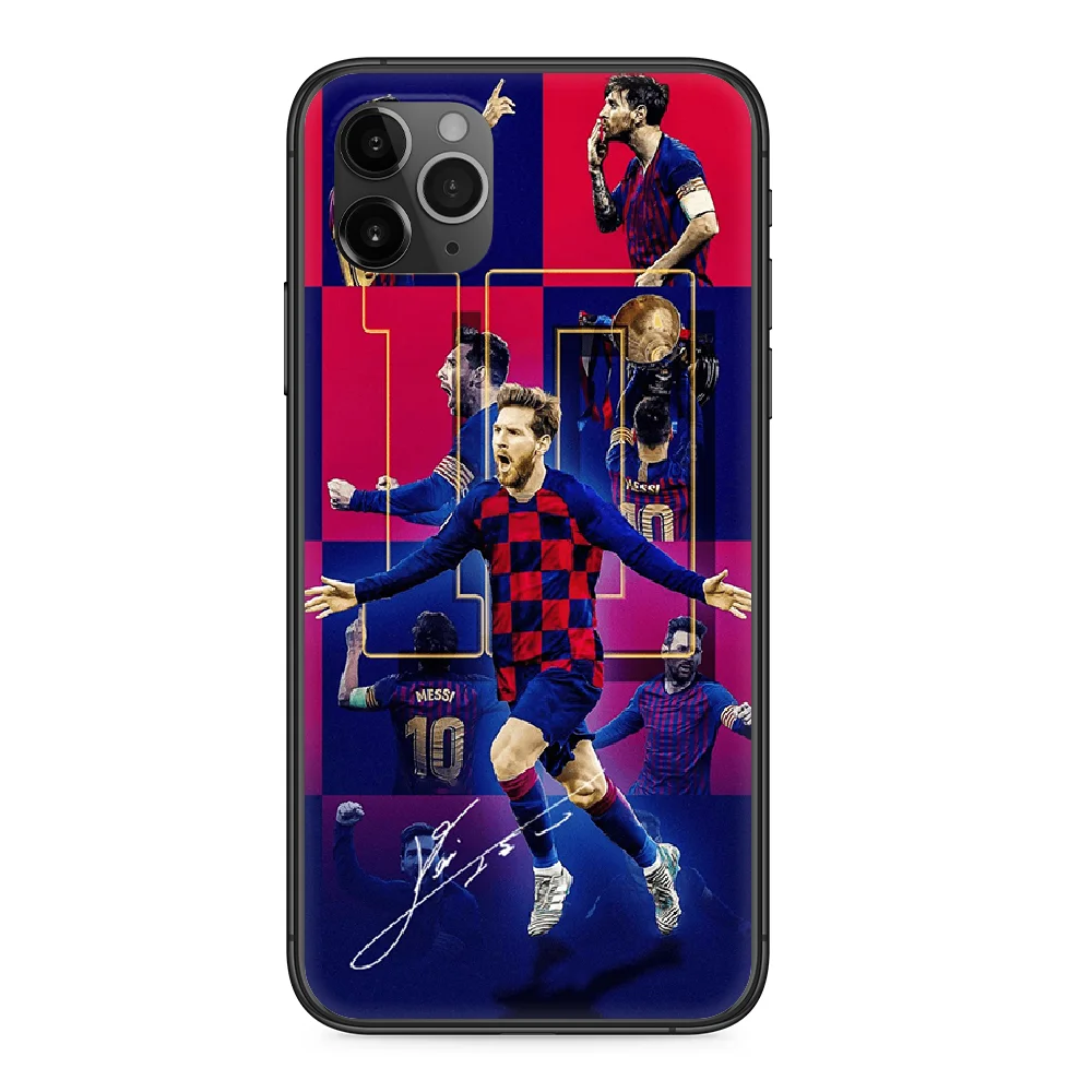 

Messi Soccer 10 Phone case For iphone 4 4s 5 5S SE 5C 6 6S 7 8 plus X XS XR 11 12 mini Pro Max 2020 black bumper silicone