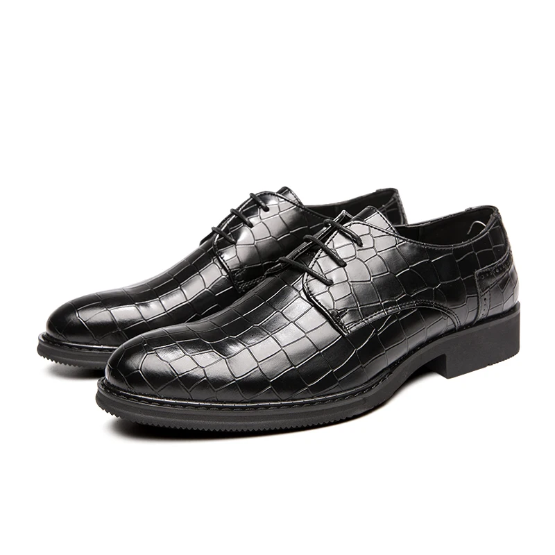 Men Dress Shoes Wedding Oxford Shoes Lace-Up high quality business Casual Shoes Mens Formal Shoes Flats Party Office Shoes 38-47