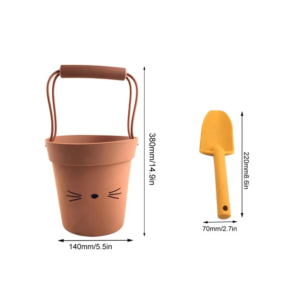 

Silicone Beach Toy Set Beach Sand Toys Outdoor Beach Playset Kids Baby Summer Digging Sand Tool With Shovel Water Game Play Kit