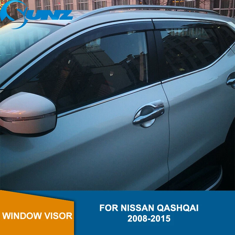 Дымовые боковые оконные дефлекторы дождевики для NISSAN QASHQAI 2008 2009 2010 2011 2012 2013 2014 2015