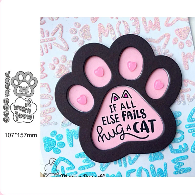 Металлические режущие штампы Скрапбукинг собачья кость рамка фон ремесло