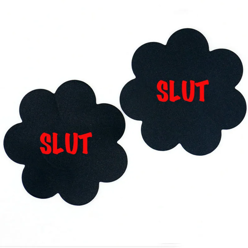 slut 3 пары, смешанный дизайн, горячая жена, пиковая королева, цветок, сексуальные, одноразовые, для женщин, тепель, покрытие для сосков, грудь, бюстгальтер, аксессуар N002 - Цвет: slut