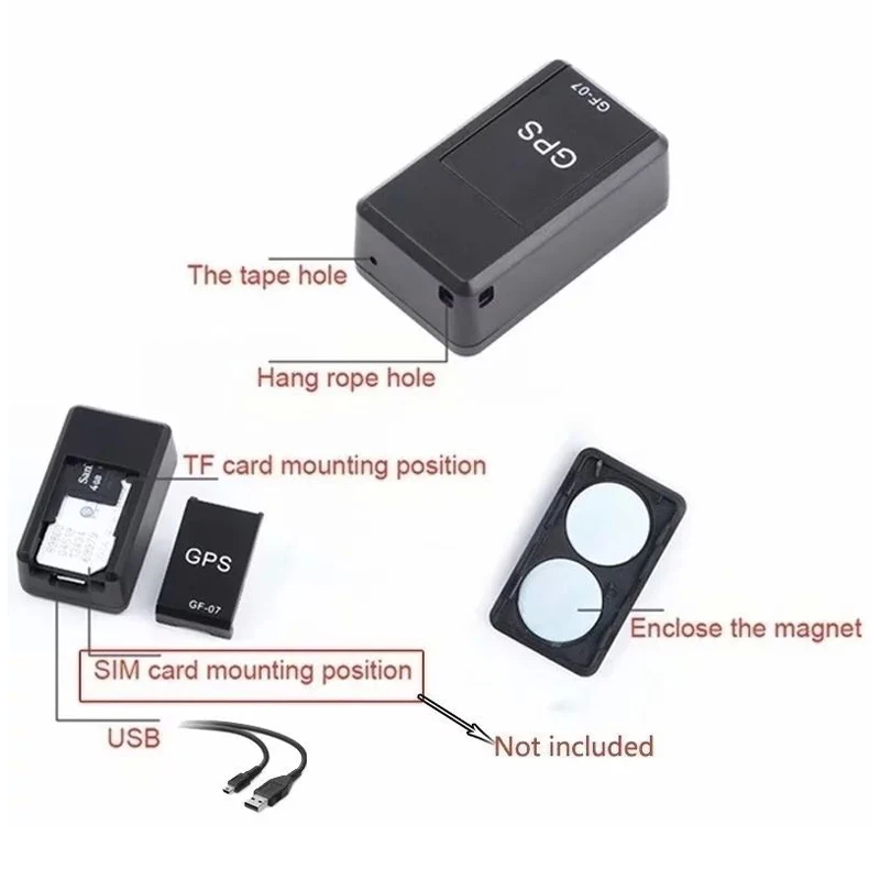 Mini GPS Tracker Car Real Time Tracking Locator Kid Elderly People Anti-Lost Gps Anti-theft Device Voice Control | Безопасность и