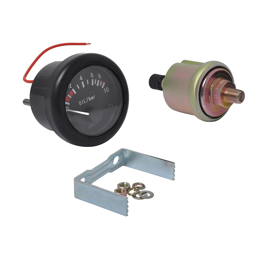 12V лодка морской 0 10 бар масляный манометр 2 &quot52 мм w/NPT1/8 Датчик черного