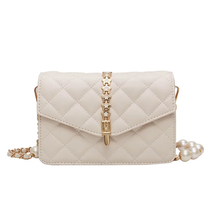 

Сумка-мессенджер с цепочкой, Лето Популярная жемчужина, женская сумка через плечо красного цвета, 2021