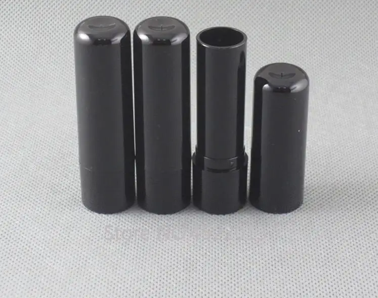 

4G Directly Filling Yellow Lip Balm Sub Package, Plastic Empty Black Cosmetic Lip Balm Refillable Container, Beauty Makeup Tool