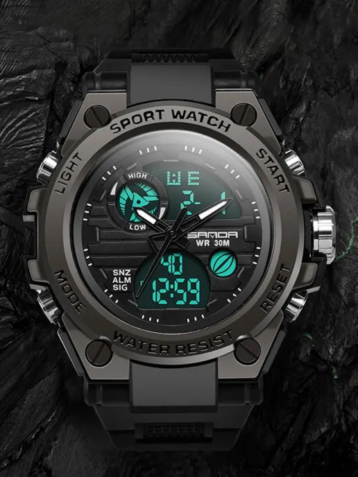 Часы мужские спортивные Sanda кварцевые | Наручные часы