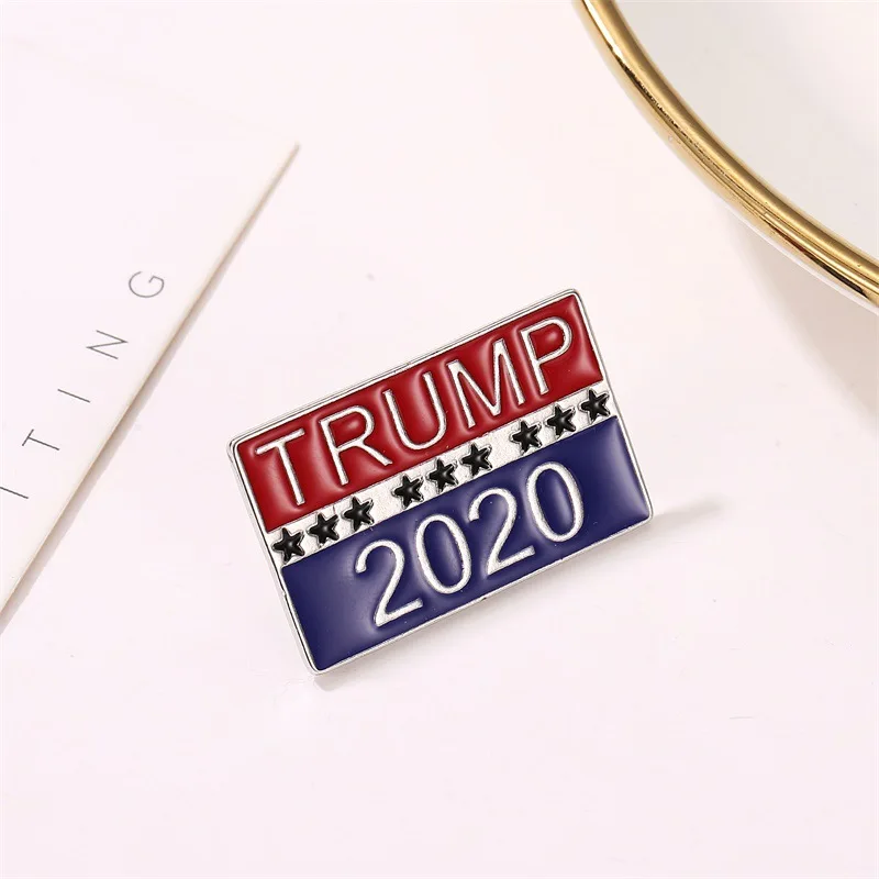 Брошь в стиле американских выборов с креативным буквенным принтом trump 2020 мужской