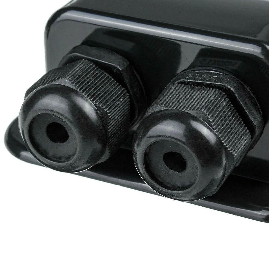 

Roof Cable Sealing Box Solar Panel Double Top 1PC Waterproof ABS Black