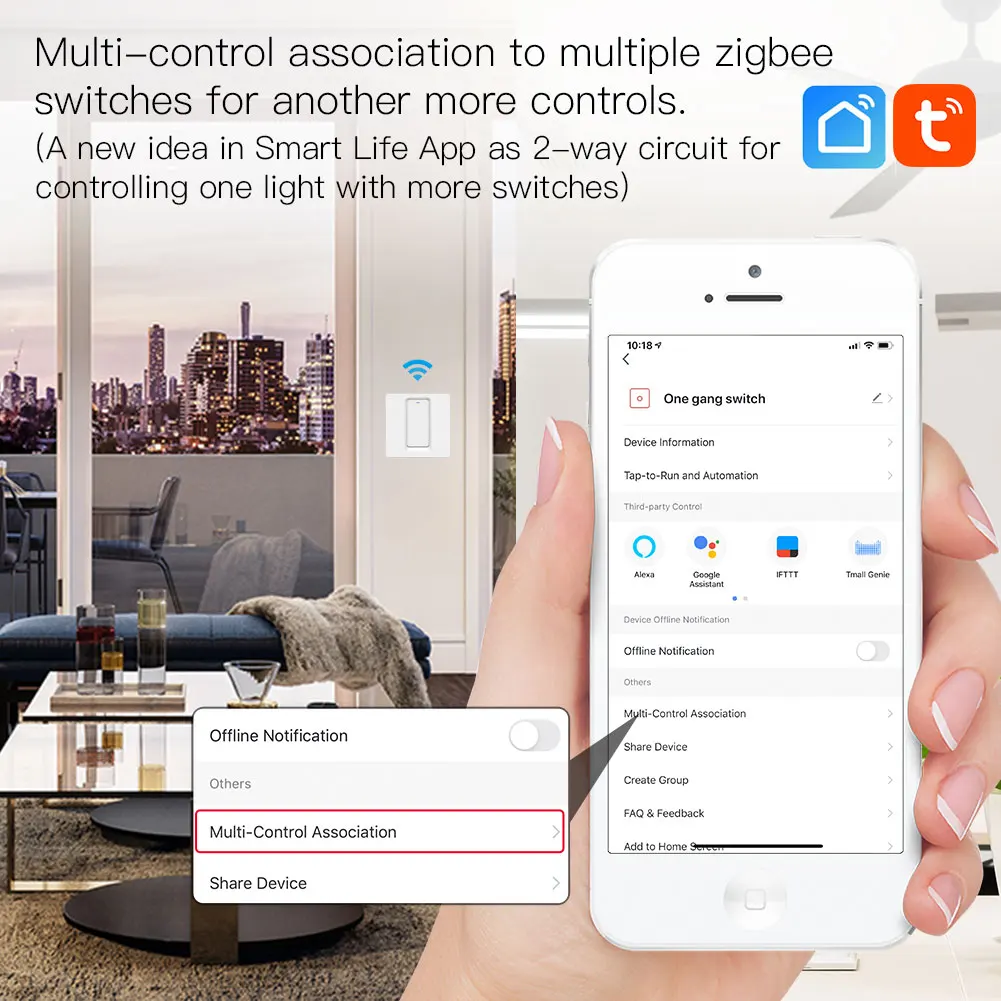Wi Fi ZigBee Smart кнопочный переключатель Без нейтральный требуется 2MQTT настроить
