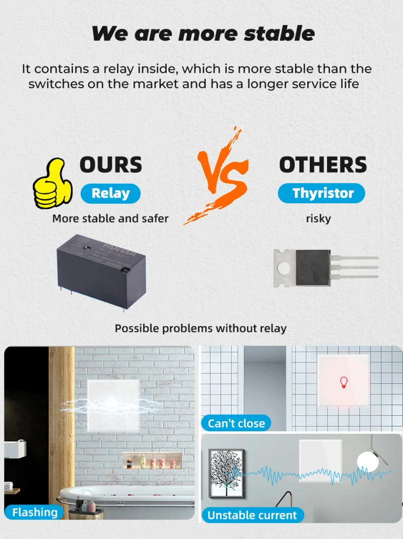 

1/2/3/4 Gang Wifi Smart Light Switch Glass Screen Touch Panel Voice Control Wireless Wall Switches Remote With Alexa Google Home