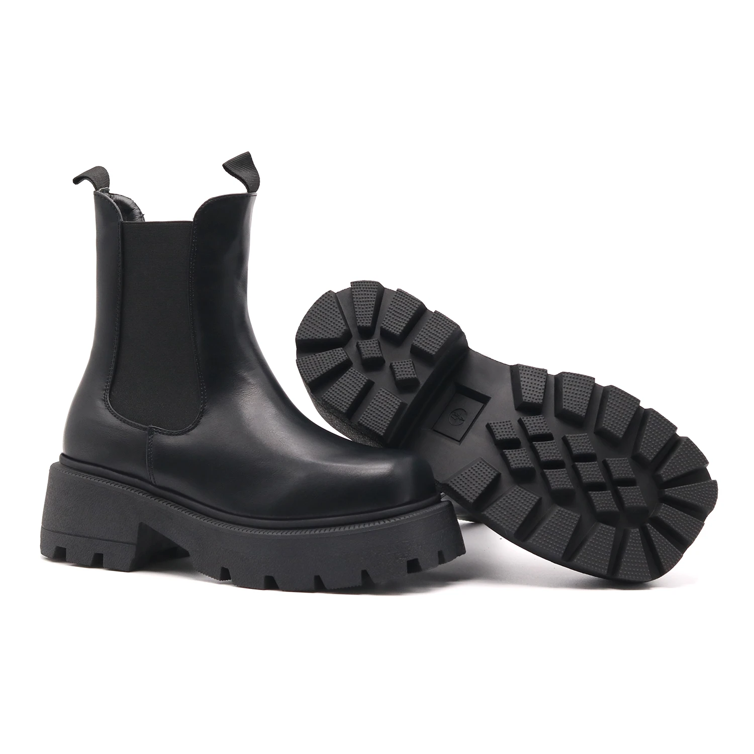 

Women's Black Chunky Chelsea boots