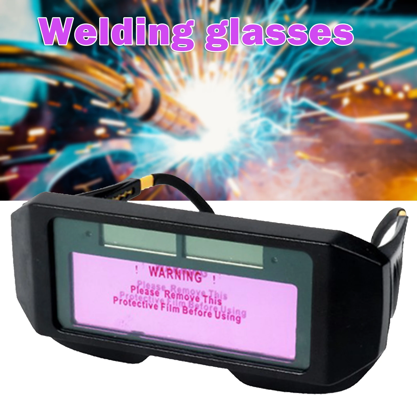 

Solar Automatic Dimming Welding Glasses Anti-Glare Protective Goggles Heavy Duty Glasses --M25