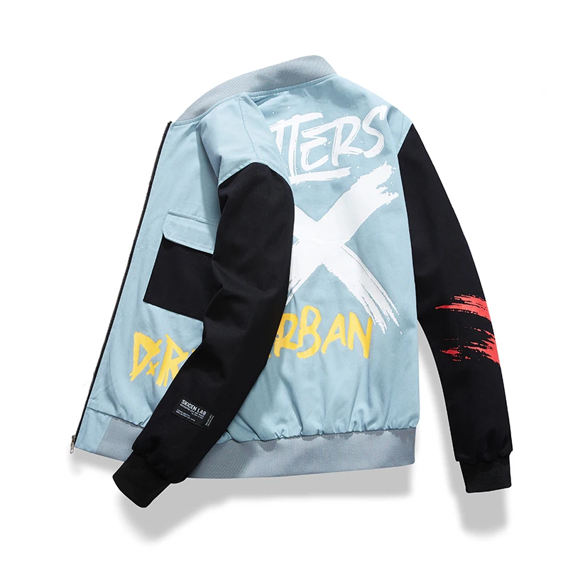 Осеннее платье в стиле пэчворк с Уличная куртки для мужчин спортивная