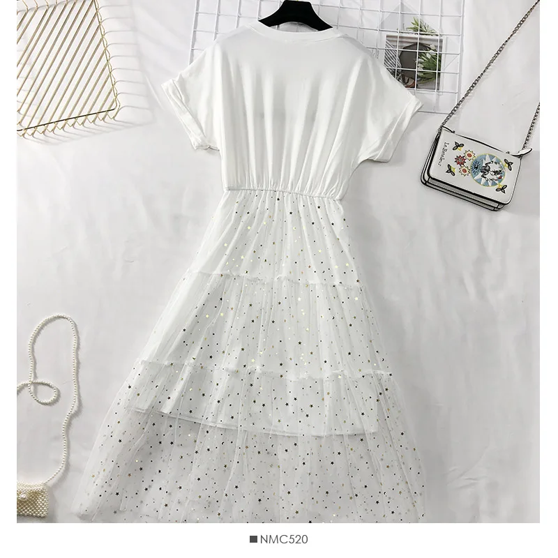 Женское платье макси HELIAR элегантное прозрачное Сетчатое с блестками длинное