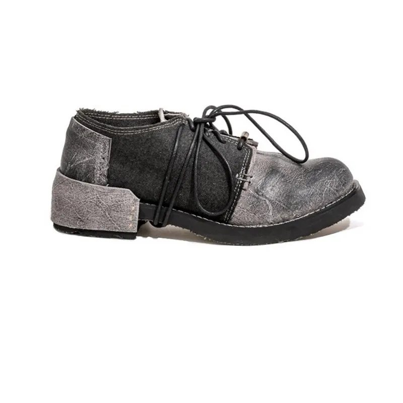 Мужские Винтажные парусиновые туфли коричневые Дизайнерские повседневные из