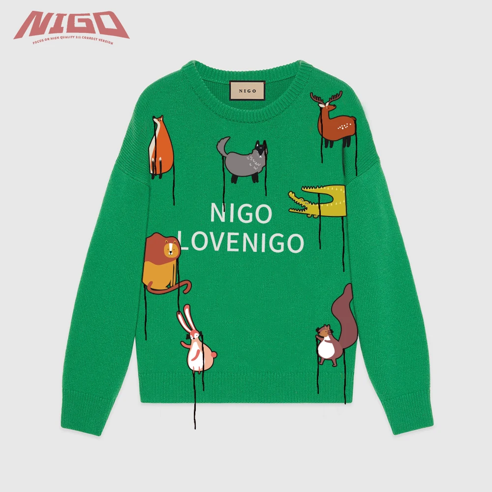 

NIGO 21ss шерстяной свитер с животными # nigo39789