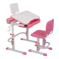 study desk 80cm hand operated lifting table top can tilt childrens study table and chair pinkwith reading frame without lamp