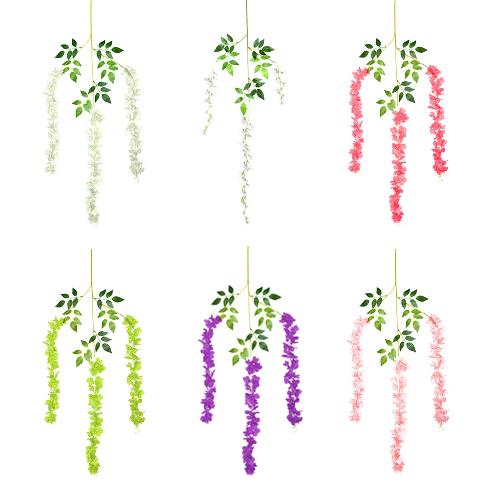 

Artificial Hydrangea Wisteria Flower For Simulation Wedding Arch Rattan Wall Hanging Home Garden Party Decoration Fake flower