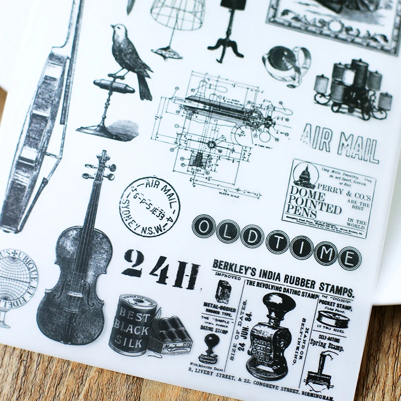 Кролик домашний втирает. Tim Holtz стиль украшения ностальгическая ручка передачи печати бумага для заметок два/пакет