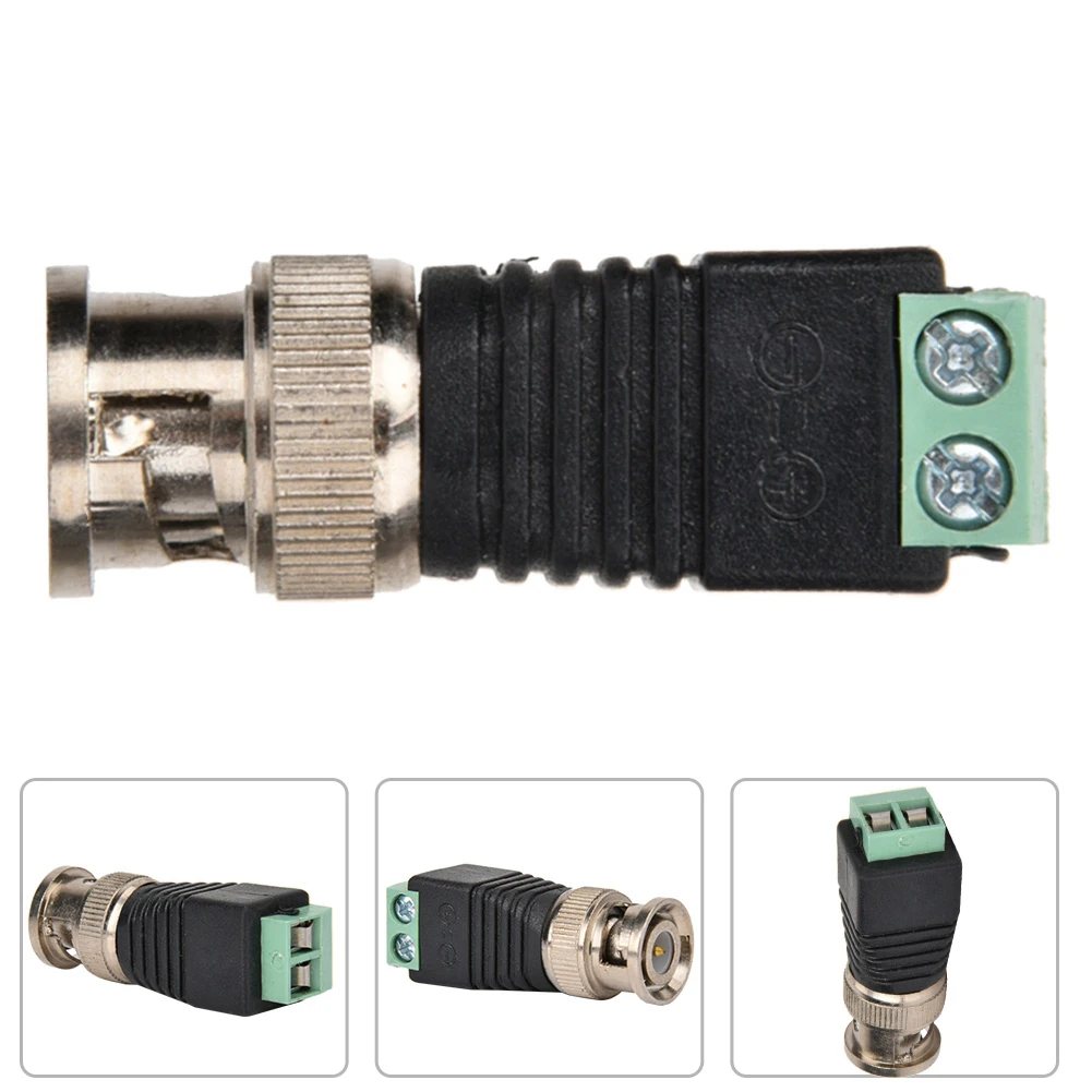 Разъем BNC Штекерный разъем винтовой клеммы коаксиальный Видео балун