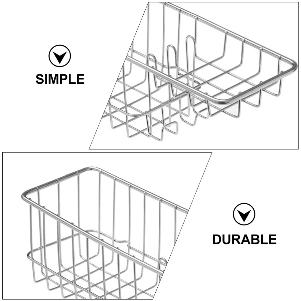 

2Pcs Punch-free Storage Racks Household Storage Shelf Kitchen Stands (Silver)