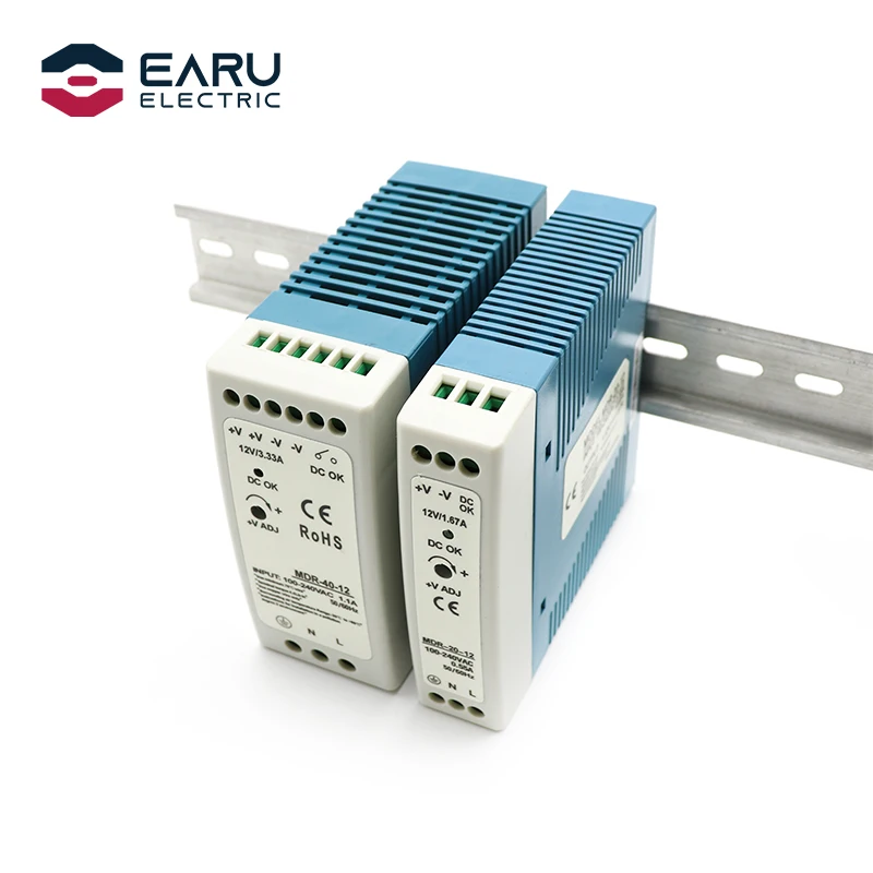 AC100-240V Вход мини din-рейку переключатель Питание Напряжение трансформатор MDR-10W 20 Вт