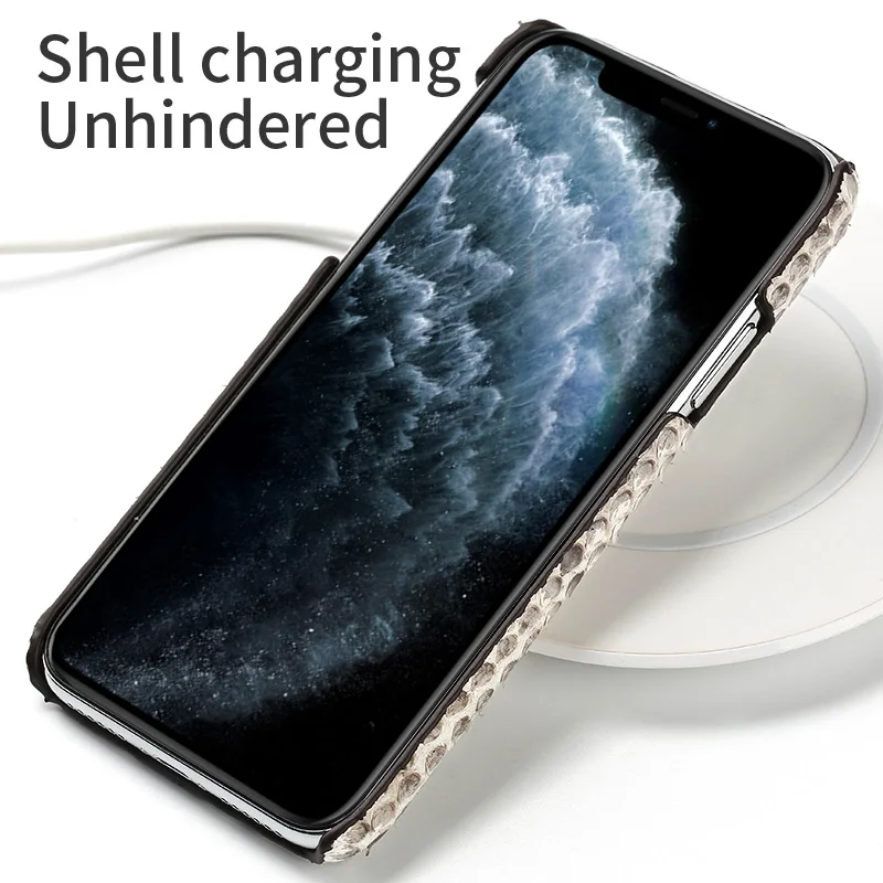 Оригинальный Роскошный чехол для iPhone 11 Pro Max из натуральной кожи питона