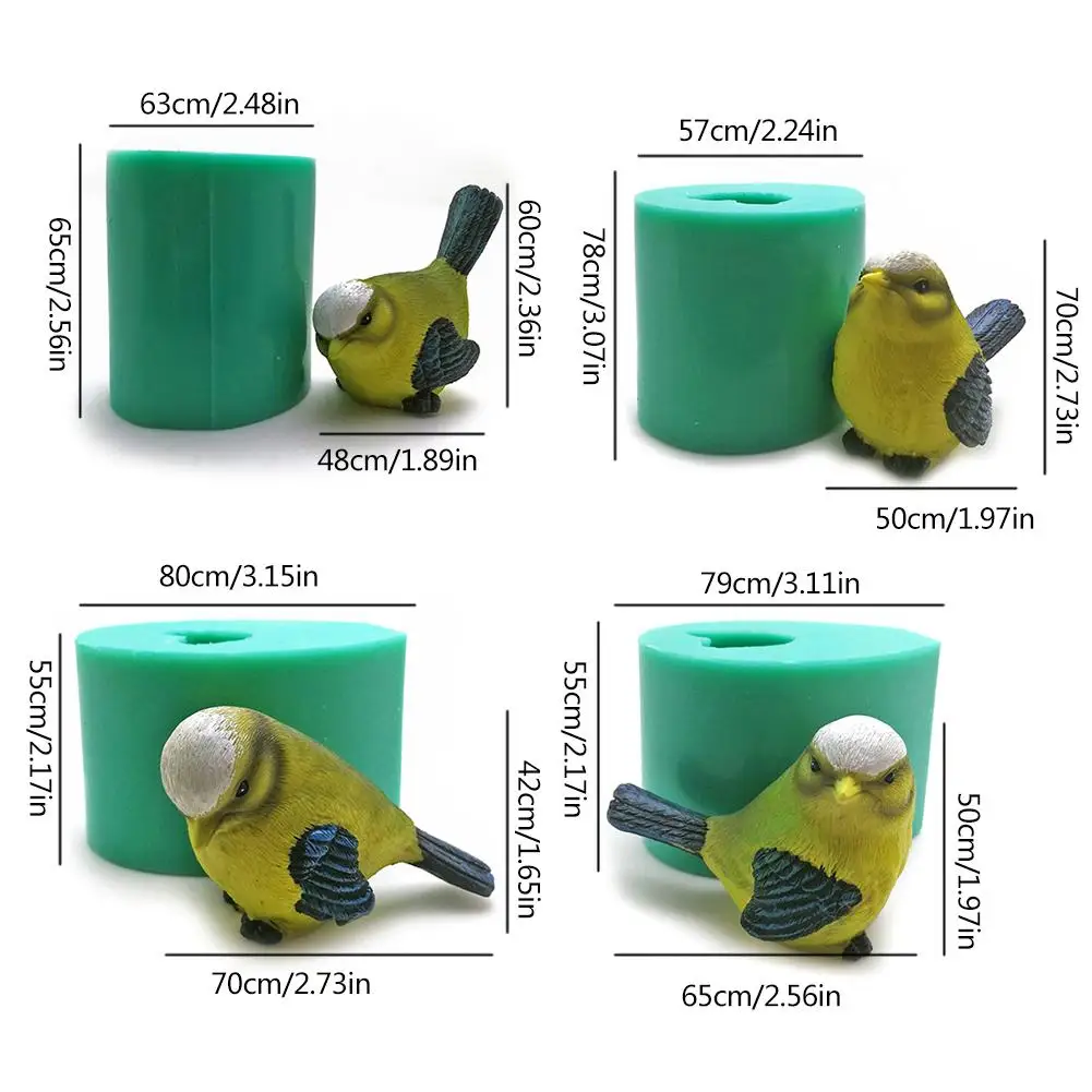 Птица Сика олень Рождество Санта DIY силиконовые формы мыло Соль скульптура форма