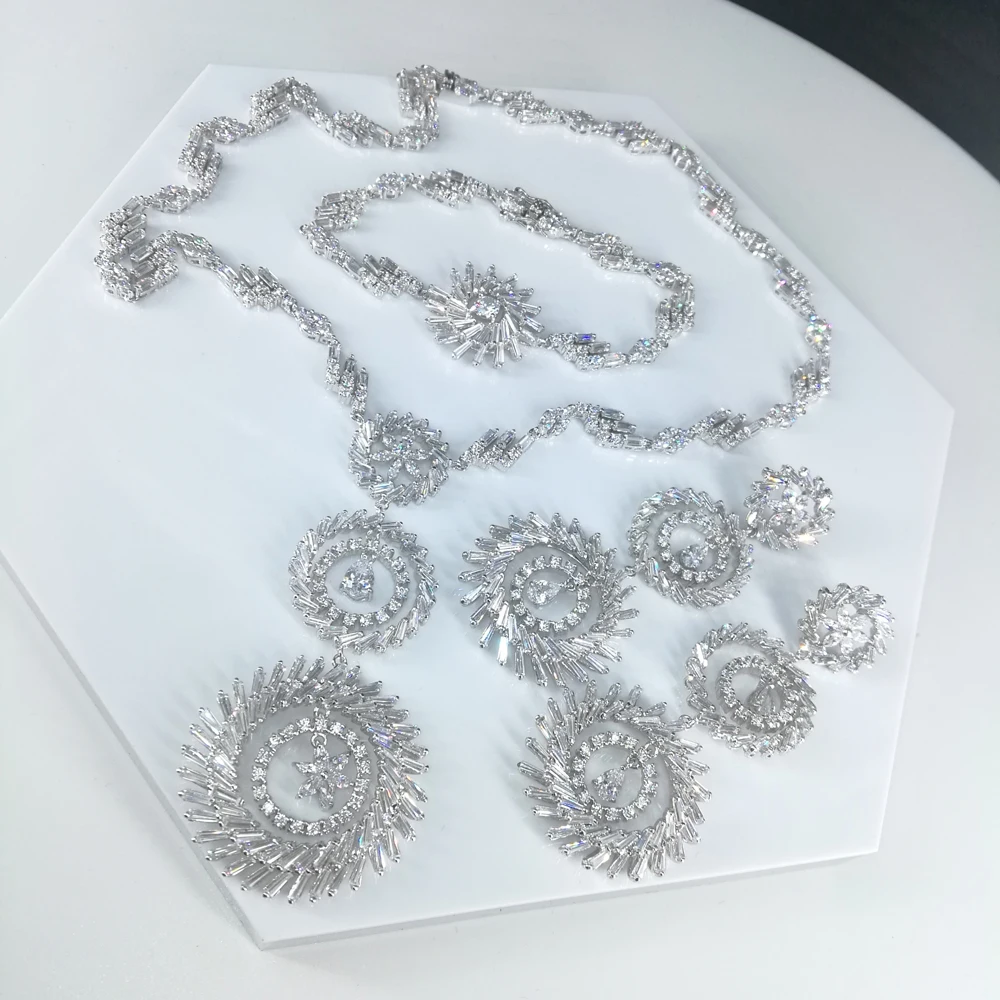 Горячая Распродажа новые модные роскошные круглые циркониевые серьги с