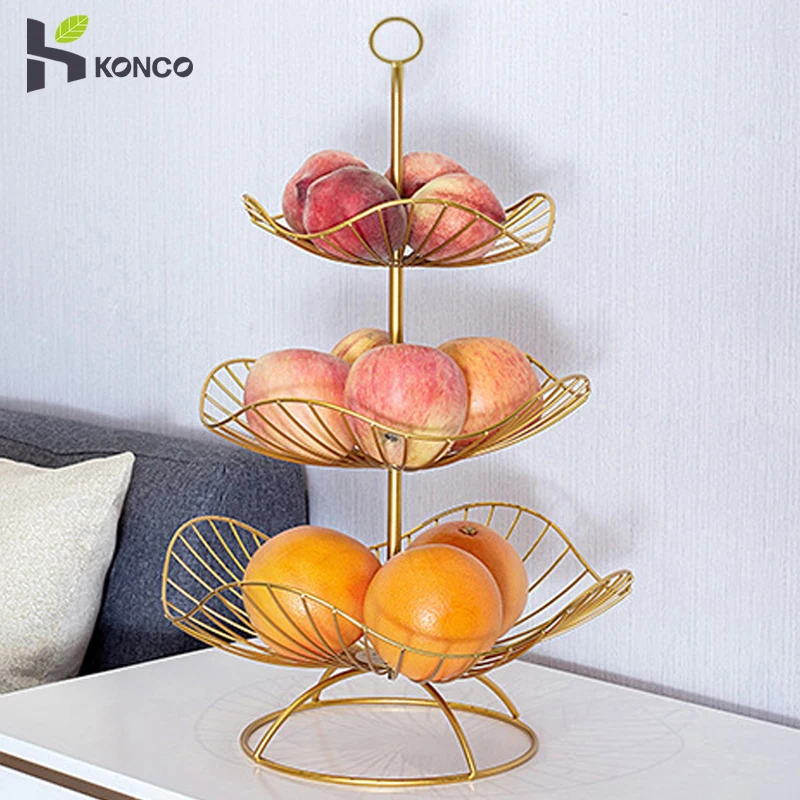 

Корзина для фруктов KONCO, трехслойная фотостойка для хранения десертов