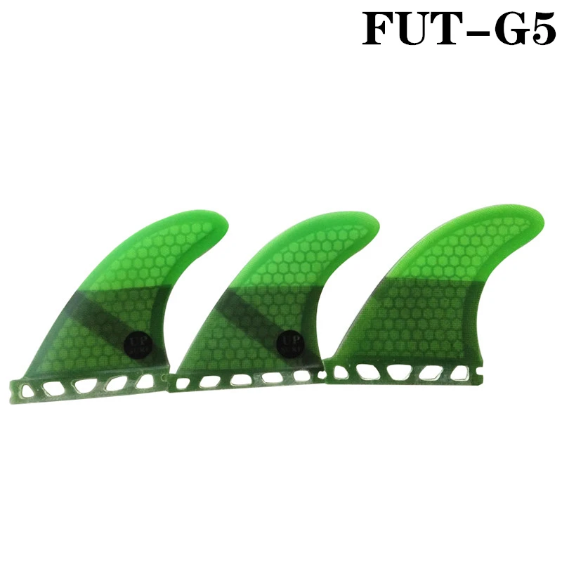 Surf Future Fin paddle board G5 Upsurf логотип соты Стекловолоконные плавники доски для серфинга плавник Размер M 3 штуки в комплекте - Цвет: Green G5