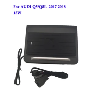wireless charger for audi q5q5l fy 2017 2018 wireless fast charging plate panel phone holder for iphone car accessories 15w qi free global shipping