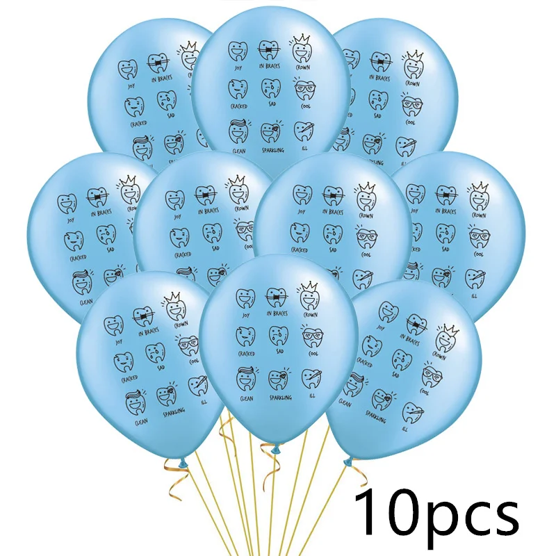 1 компл. голубые и розовые Мультяшные зубы тематические шары выражение улыбки