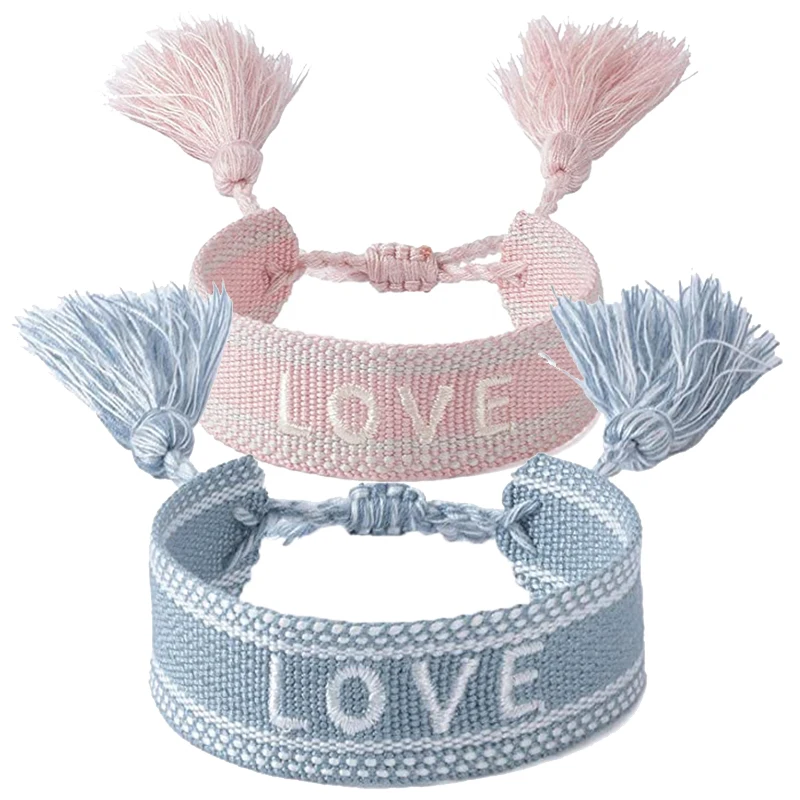 

Плетеный браслет в богемном стиле для влюбленных женщин и мужчин, браслеты дружбы, браслет ручной работы с вышивкой, украшения в этническом ...