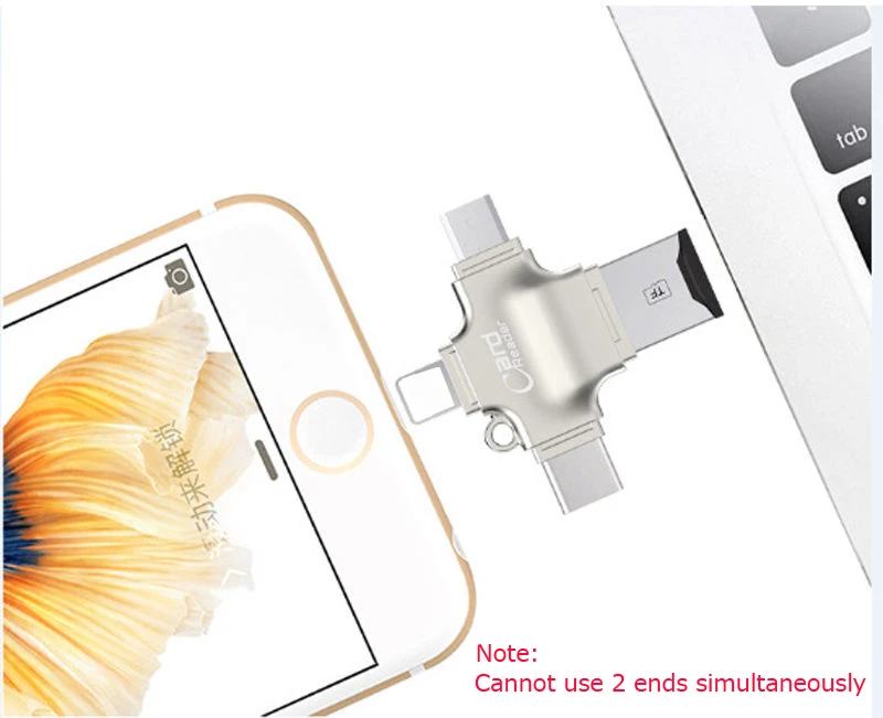 Металлический Micro SD кард ридер Microsd карта OTG адаптер для Iphone IOS Type C Android Phone PC TF 8/16/32/64/128G|otg card reader|card readermemory adapter