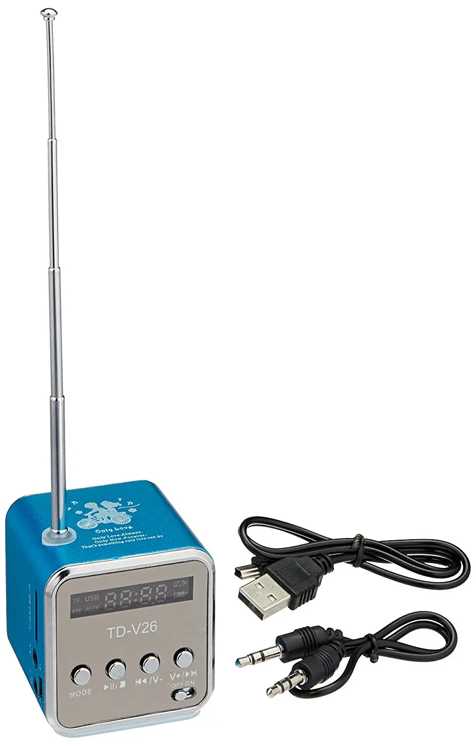 Мини цифровой портативный музыкальный MP3 плеер Micro SD/TF USB дисковый динамик FM радио