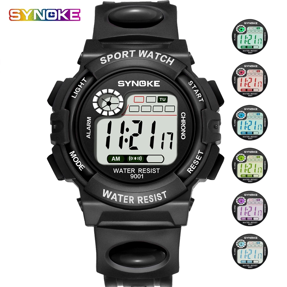 Детские часы SYNOKE милые детские спортивные Мультяшные для девочек и мальчиков