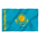 Xuthus Бесплатная доставка 90*150 см 5*3 фута Казахский флаг полиэстер флаг для наружного и внутреннего размещения украшение
