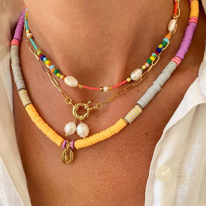 Новейшее красочное акриловое ожерелье береаjoy Bijoux 2020 для женщин праздничные