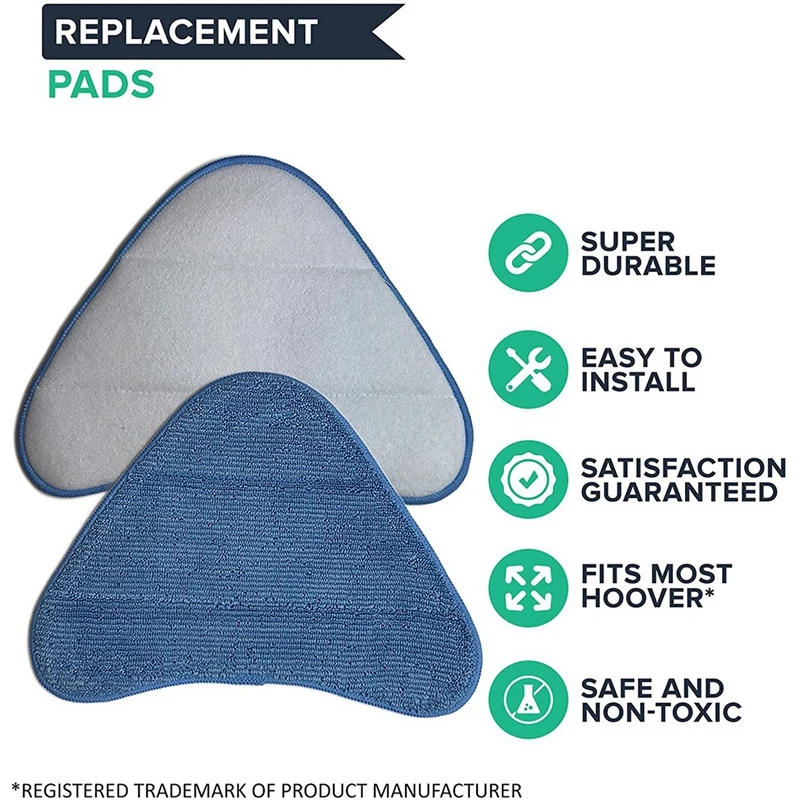 3Pcs Floor Mop Cloth Replacement for Hoover WH20200 Vax S2 S2S S2ST | Steam Cleaner Parts