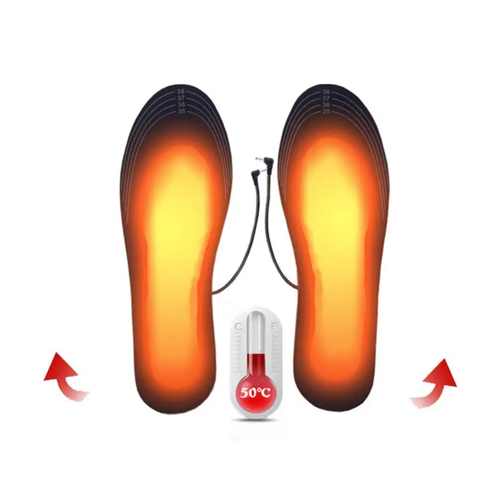 Стельки с перезаряжаемым подогревом обогреватель для ног зарядкой через USB