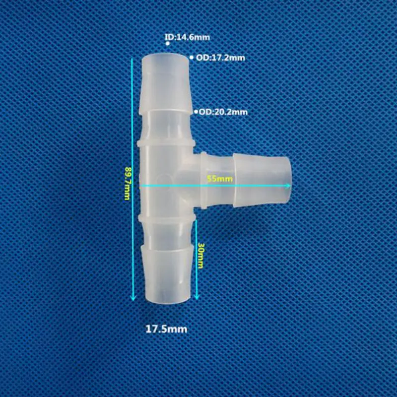 Пластиковый фитинг для труб 17 5 мм колючая пагода равноценный 3-ходовой Тройник