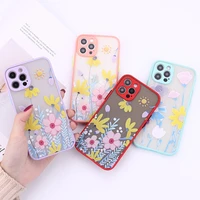 punqzy frigid ins flower suitable for scrub fine pores small phone case for iphone 13 11 pro max 12mini xr x xs 7 8 summer cover