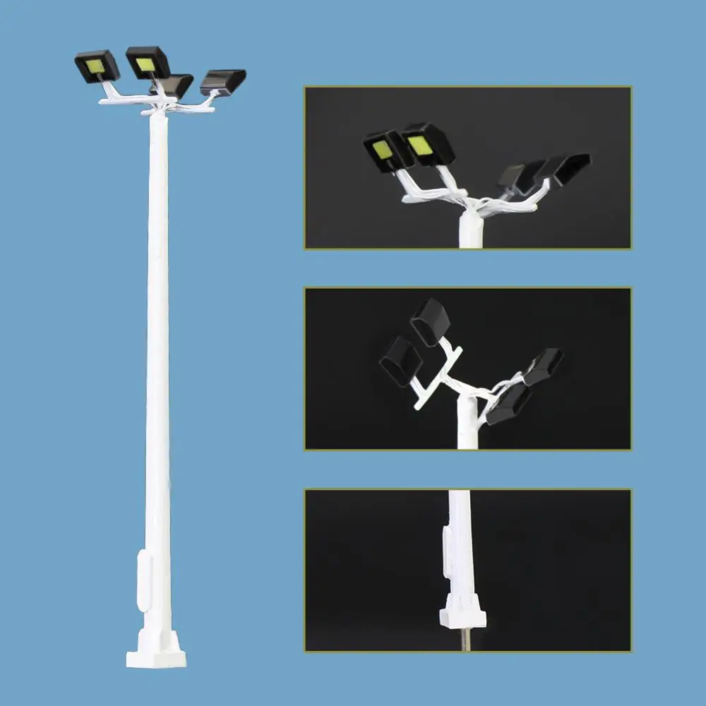 4pcs 1:150 Playground Street Lights Four-leds N Scale Plaza Lamppost 6cm Model Railway Bright White 12V LSL13N | Игрушки и хобби